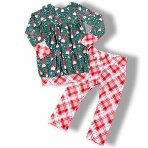 Sweet Bebe Clothing Handmade Christmas Gnome Matching Set size Girl’s 10